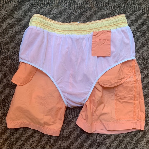 BROOKS BROTHERSCargo swim board shorts Orange, L